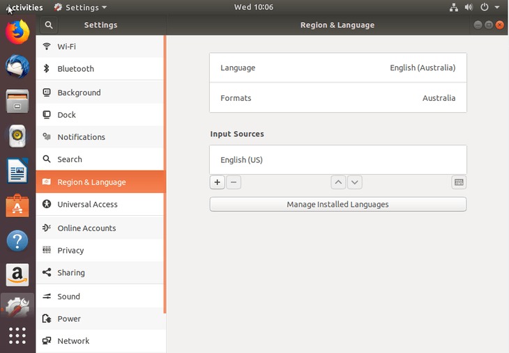 manage language settings