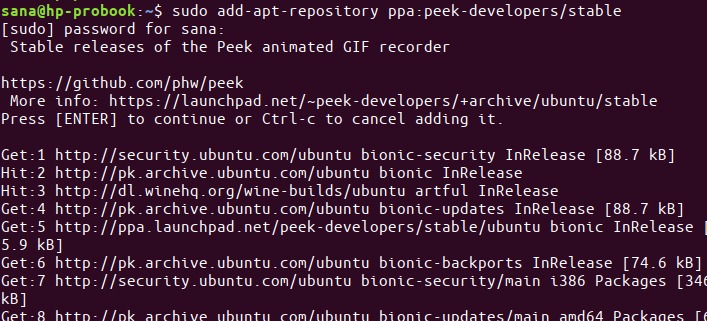 Add Peek Ubuntu repository
