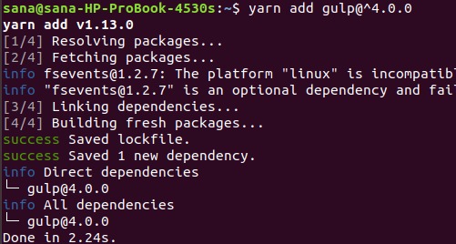 Add dependency for a specific package version with Yarn