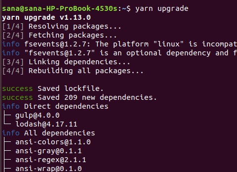 Upgrade all dependencies with Yarn