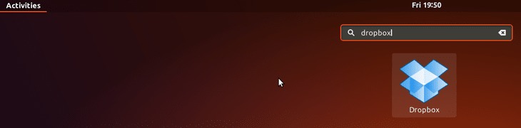 launch dropbox - ubuntu 18.04 bionic beaver