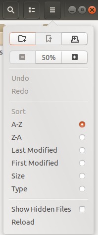 Use options Button for sorting