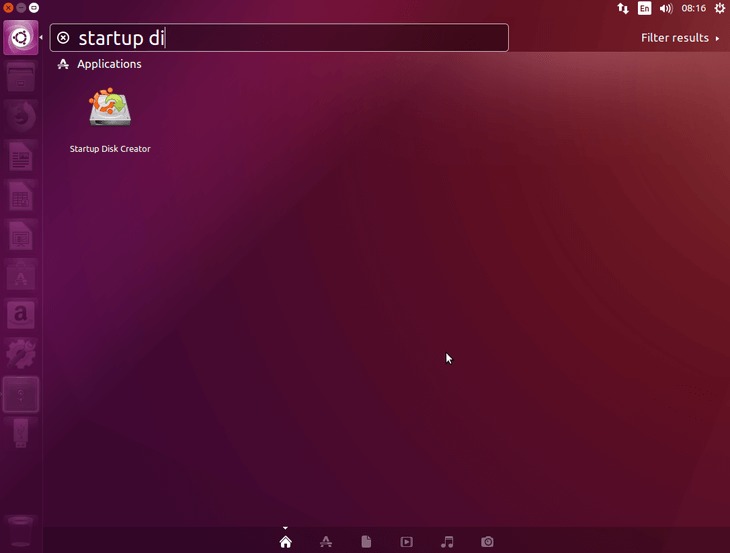 locate startup disk creator -  create bootable Ubuntu 18.04 Bionic USB stick