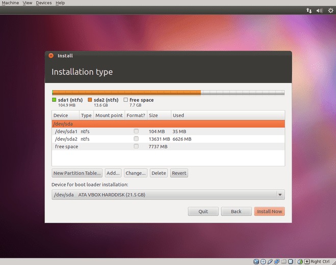 Ubuntu partitioner