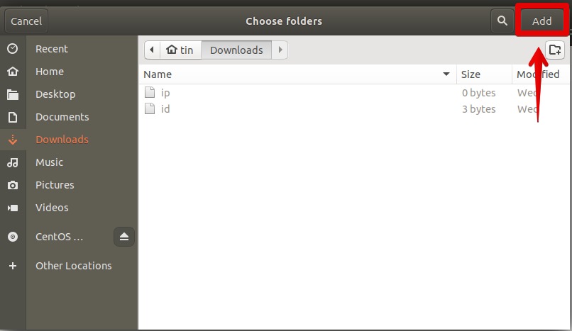 Choose Folders