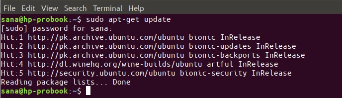 Update Ubuntu Package Lists