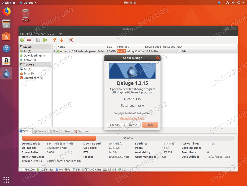Deluge Torrent client - Ubuntu 18.04