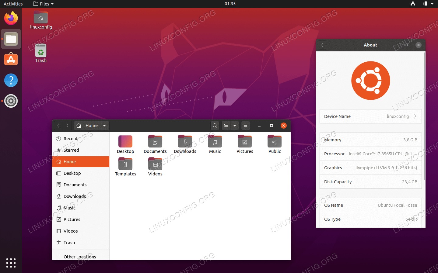 Ubuntu 20.04 Focal Fossa Desktop