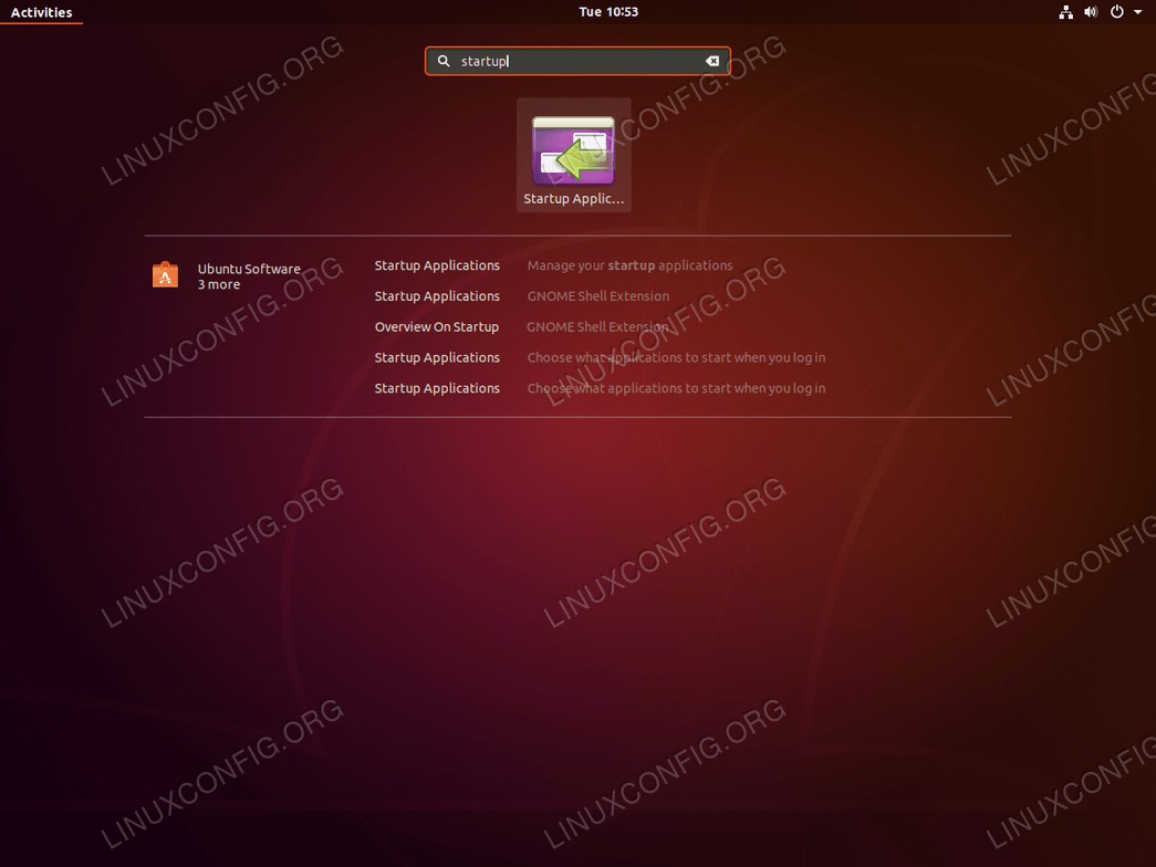 Startup Applications - Ubuntu 18.04