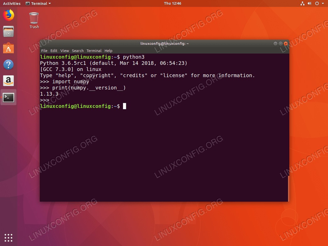 install numpy python 3 - ubuntu 18.04 Bionic beaver