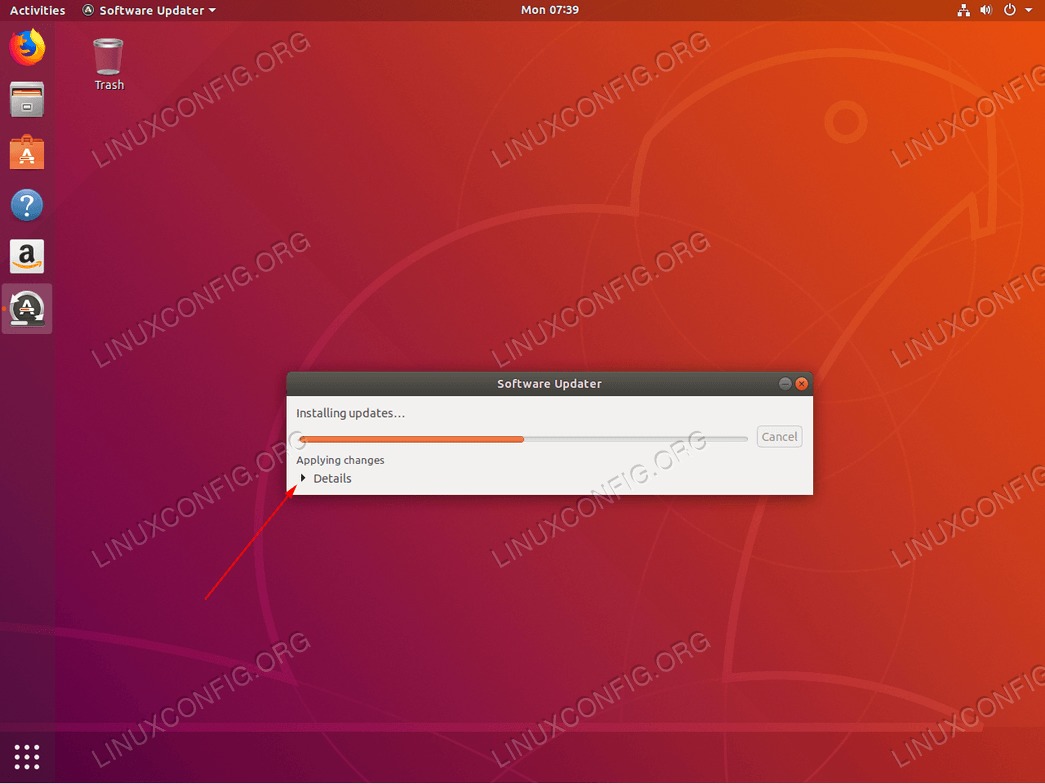 Ubuntu update - in progress