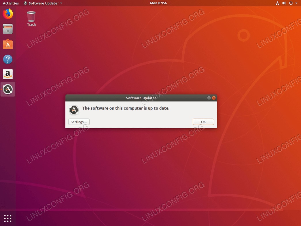Ubuntu update - Ubuntu system is now updated