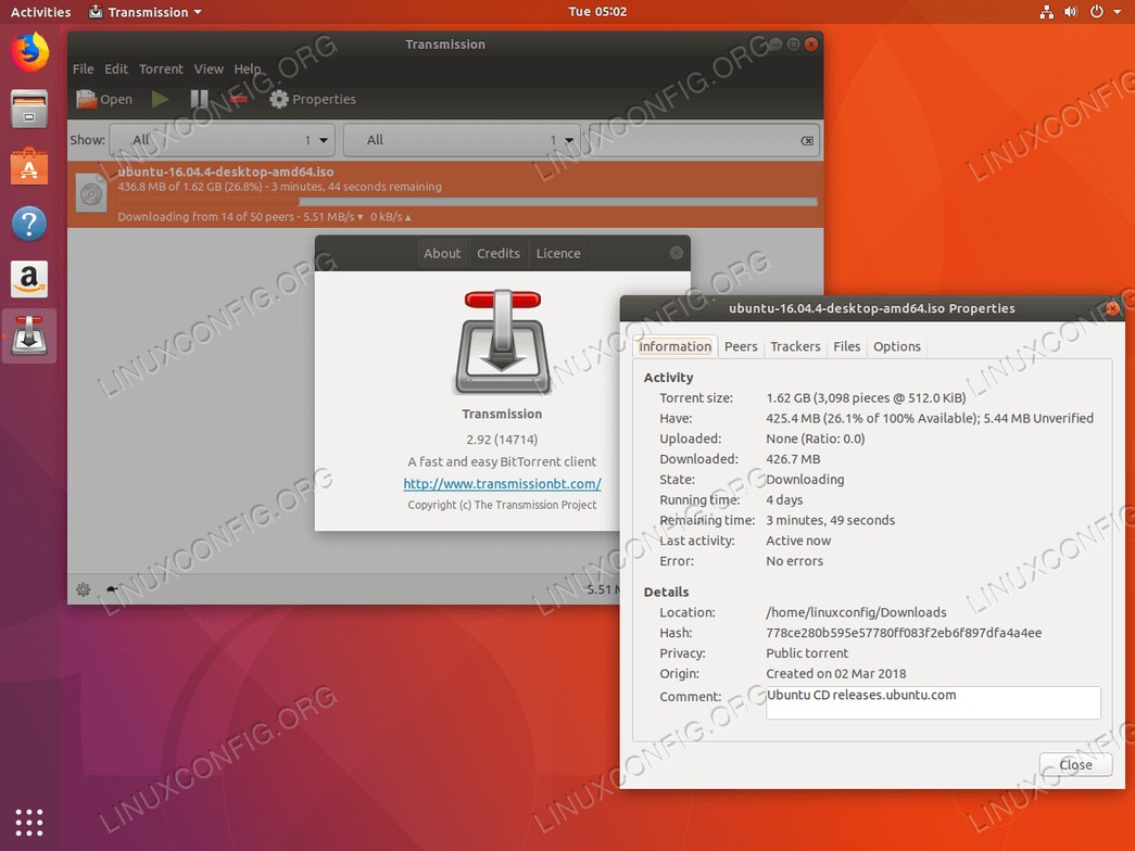 Transmission Torrent client - Ubuntu 18.04 