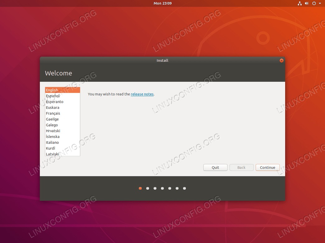 Select Ubuntu system language