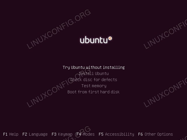 Ubuntu 18.04 boot menu