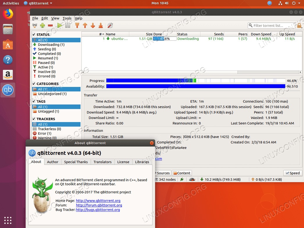 qBittorrent Torrent client - Ubuntu 18.04