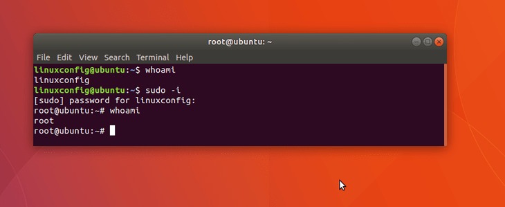 login as root on Ubuntu 18.04 Bionic Beaver Linux