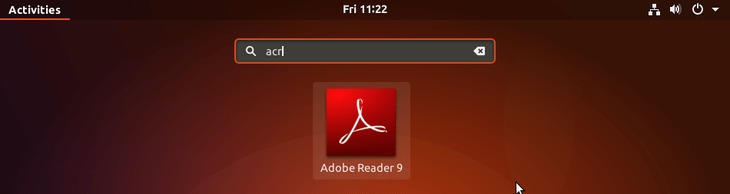 Start adobe acrobat reader - ubuntu 18.04 bionic