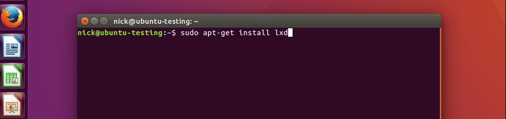 Install LXD with apt-get install lxd